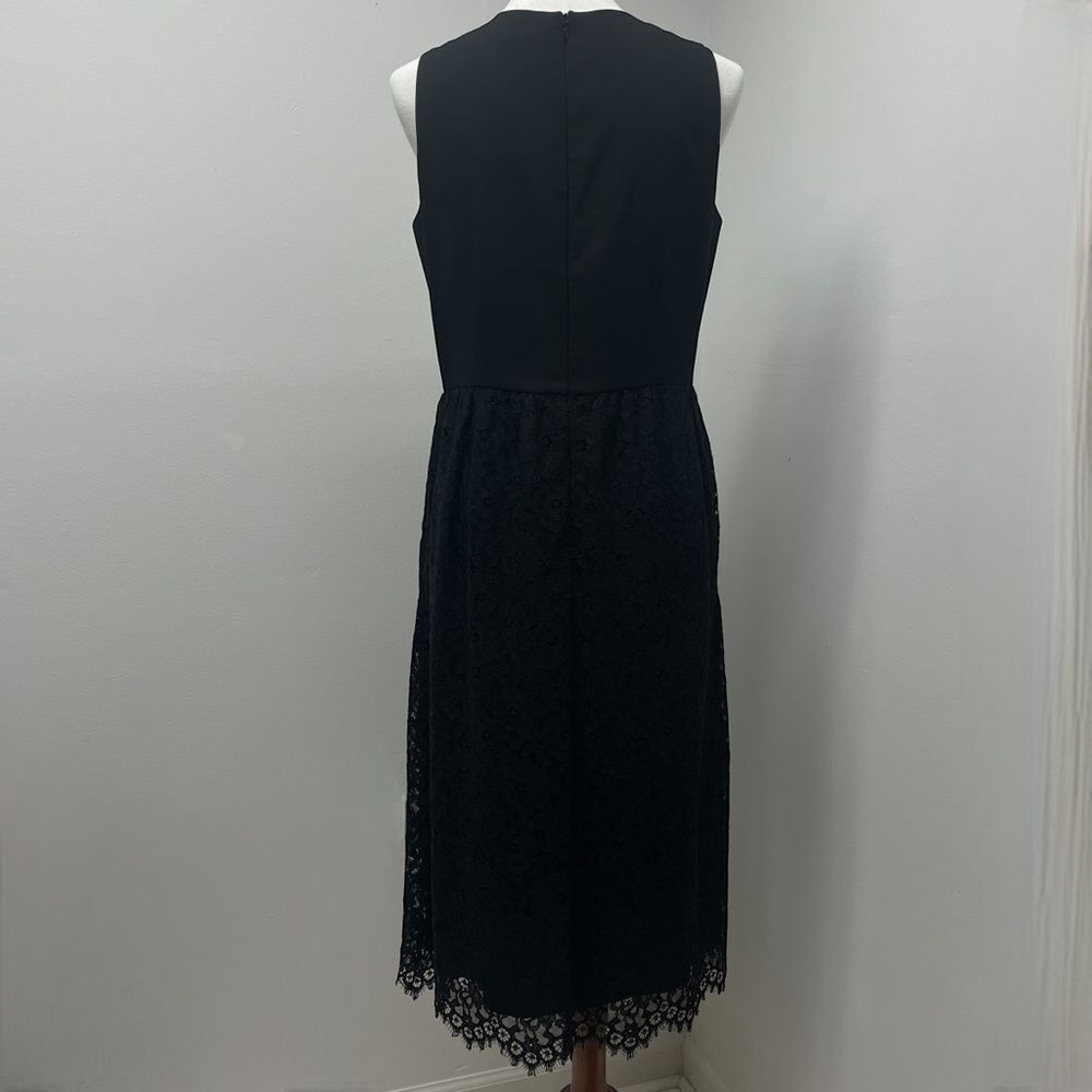 Shoshanna Harlow Black Lace Sleeveless Midi dress, sz 10, lace dress prom formal - Picture 5 of 13